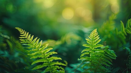 Wall Mural - beautiful fern leaf texture in nature.