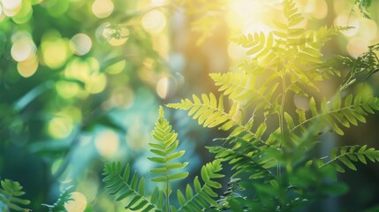 Wall Mural - beautiful fern leaf texture in nature.