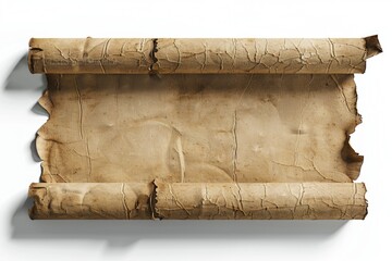 Aufkleber - A single rolled up piece of paper on a white surface, suitable for use in office or educational settings