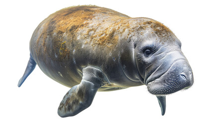 Wall Mural - Manatees on a transparent background