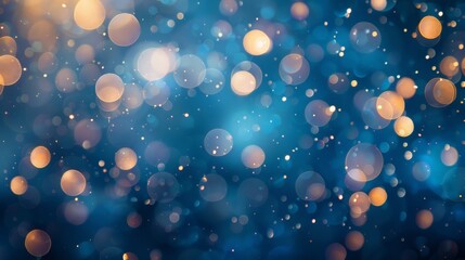 Aufkleber - Design a blue background with a gentle bokeh effect of light circles.