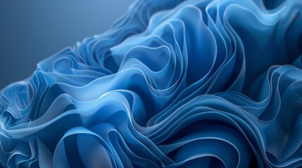 Poster - Design a blue background with abstract shapes resembling waves and ripples
