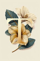 Poster - A creative way to make a letter out of paper flowers and leaves