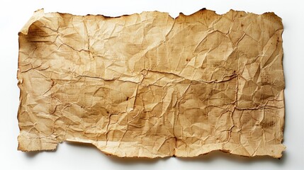 Poster - A piece of brown paper lies flat on a white surface, awaiting use or attention