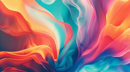 Poster - Design an abstract background using fluid, gradient colors to create a sense of depth and movement.