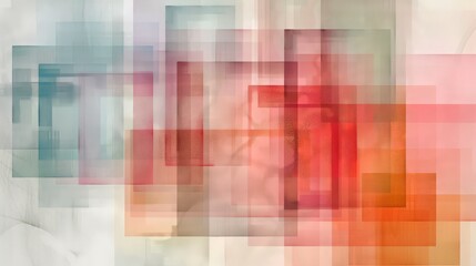 Poster - Design an abstract background using layered, transparent rectangles in muted tones for a sophisticated look.