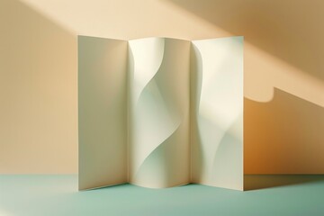 Poster - A curved room divider with a unique design, suitable for dividing spaces or adding a decorative touch