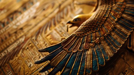 Poster - A detailed view of a figurine depicting a bird, suitable for use in editorial or commercial contexts where a small-scale ornithological representation is needed