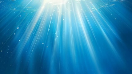 Poster - Visualize a blue background with a soft gradient and delicate light rays.