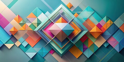 Wall Mural - Abstract contemporary with geometric elements, abstract, contemporary,geometric, shapes, modern, design, artistic, digital