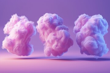 Poster - A collection of soft and puffy clouds suspended in mid-air, ideal for background or decorative use
