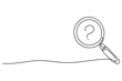 © Maryna - Line drawing magnifying glass with question mark icon vector illustration search concept
