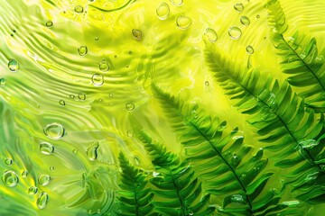 Poster - A close-up shot of a lush green plant with tiny water droplets on its leaves