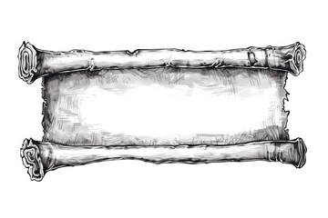 Poster - A hand-drawn illustration of a scroll against a clean white background, suitable for educational or informative purposes