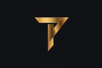 Poster - A single gold letter 'T' against a dark or black background