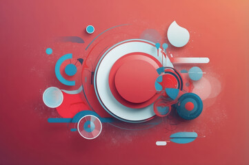 red abstract digital art background