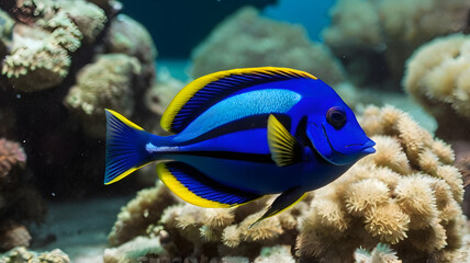 Wall Mural - Bright Blue Tang