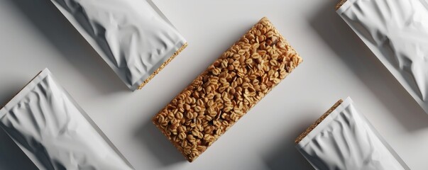food packaging mockup for a snack bar, perfect for showcasing your branding and packaging design. hy