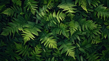 Wall Mural - beautiful fern leaf texture in nature.