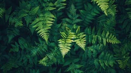 Wall Mural - beautiful fern leaf texture in nature.