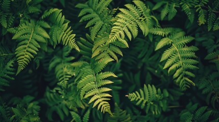 Wall Mural - beautiful fern leaf texture in nature.