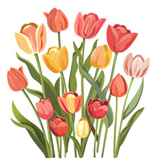 Wall Mural - bouquet of tulips