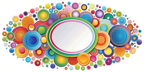 Wall Mural - Abstract colorful circle design with various shades and shapes , vibrant, abstract, circle, design, colorful, bright, geometric