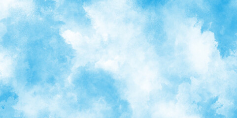 Wall Mural - abstract grunge tint light blue watercolor background. hand painted abstract soft sky blue watercolo