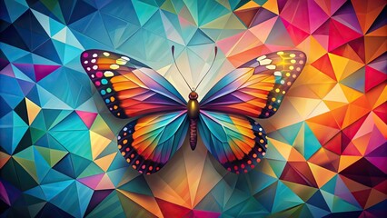 Wall Mural - Abstract modern butterfly background with bold geometric shapes, abstract, modern, butterfly, background, bold