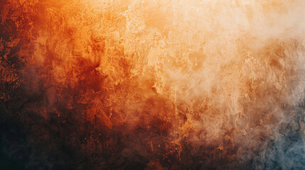 Wall Mural - The image is a blurry, orange and white background with a lot of smoke