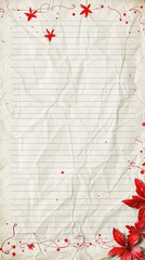 Poster - Lined paper background with cute frame