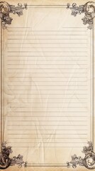 Poster - Lined paper background with cute frame