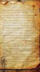 Poster - Lined paper background with cute frame