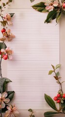 Poster - Lined paper background with cute frame