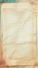 Poster - Lined paper background with cute frame