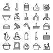 © Sabir - set of icons for design, Cleaning icon pack, outline icon style
