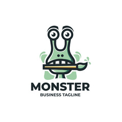 Sticker - creative monster art painting logo vector