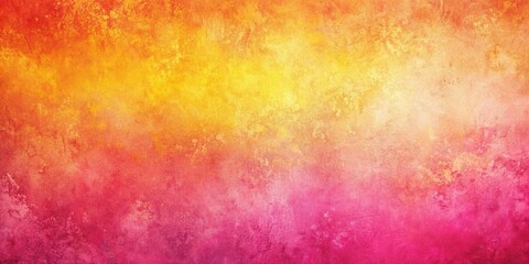 Wall Mural - Pink, yellow, and orange colorful grunge abstract background with soft grainy noise texture, pink, yellow, orange, colorful