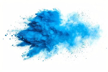 Canvas Print - Stunning abstract background with a dynamic explosion of blue powder, creating a wallpaper that has best-seller potential