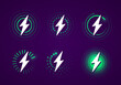 © Black White Mouse - Charging Battery Lightning Icon Set