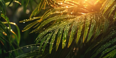 Canvas Print - Palm tree sunlight