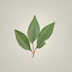 Wall Mural - Eco-friendly minimalist illustration of organic plant icon in nature-inspired shades