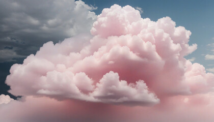 Wall Mural - Heavenly Clouds: Abstract Sky Background with Pink Hues
