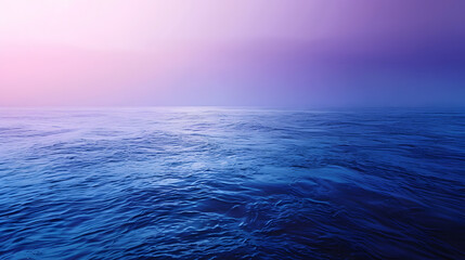 Wall Mural - The ocean is calm and the sky is a beautiful shade of purple