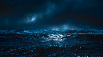 Wall Mural - A dark sky with clouds and stars
