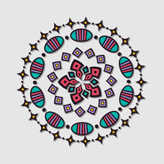 Wall Mural - Colorful mandala vector