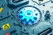 © Leo Rohmann - AI core with mechanical gears, depicting the intricate mechanics behind artificial intelligence and machine learning technologies.