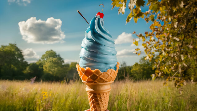 Dripping Bliss Photorealistic Ice Cream Masterpiece