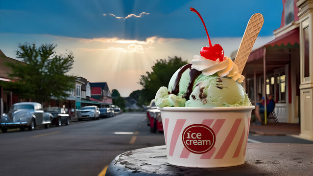 Weather or Not Ice Cream Photorealistic Sundae