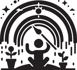 Wall Mural - Vector illustration of rainbow icon